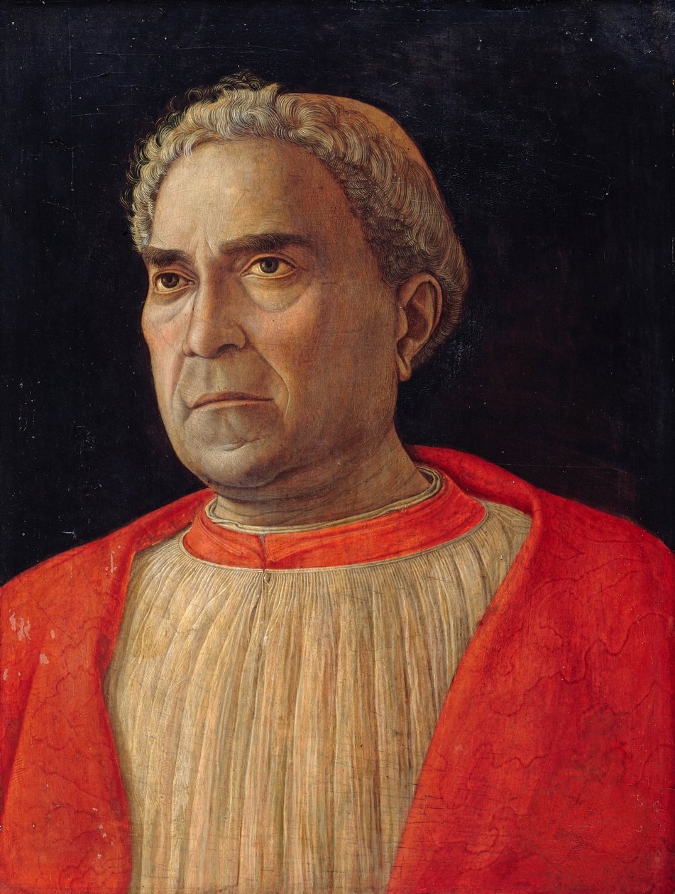 Kardinál Ludovico Scarampi Mezzarota zvaný Ludovico Trevisano od Andrea Mantegna
