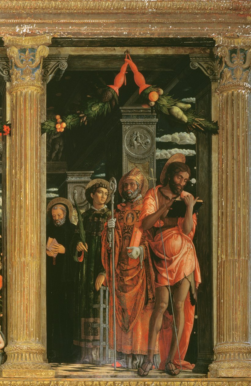Detail oltáře San Zeno, 1456-60 od Andrea Mantegna