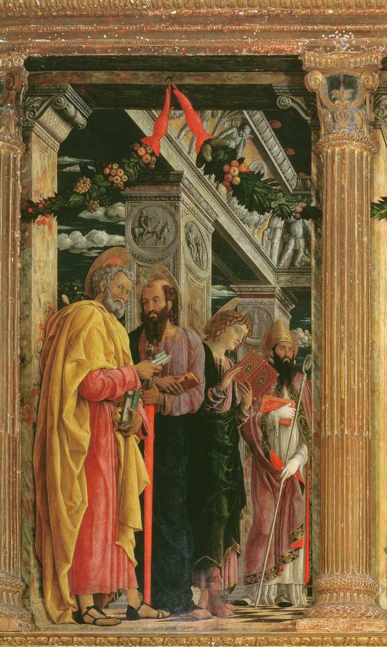 Detail oltáře San Zeno, 1456-60 od Andrea Mantegna