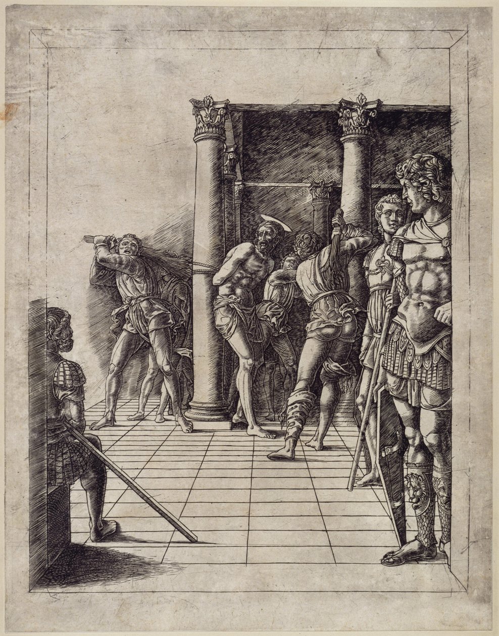 Bičování Krista (s dlažbou) od Andrea Mantegna