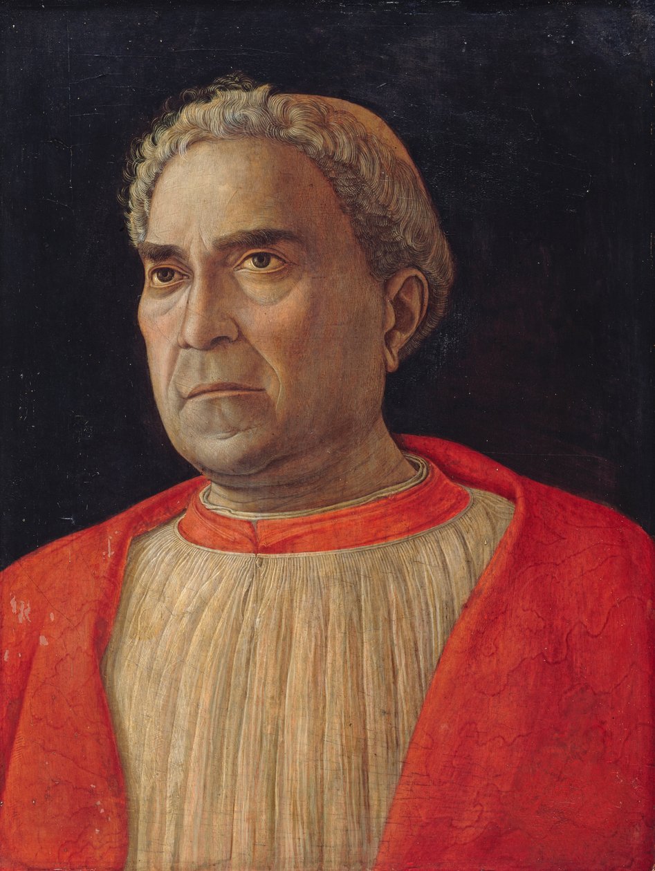 Německy: Kardinál Ludovico Trevisan (1401-1465) Portrét kardinála Ludovica Trevisana od Andrea Mantegna