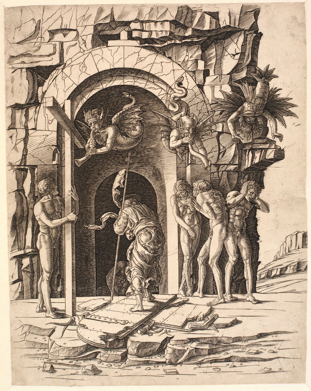 Kristus v říši mrtvých od Andrea Mantegna