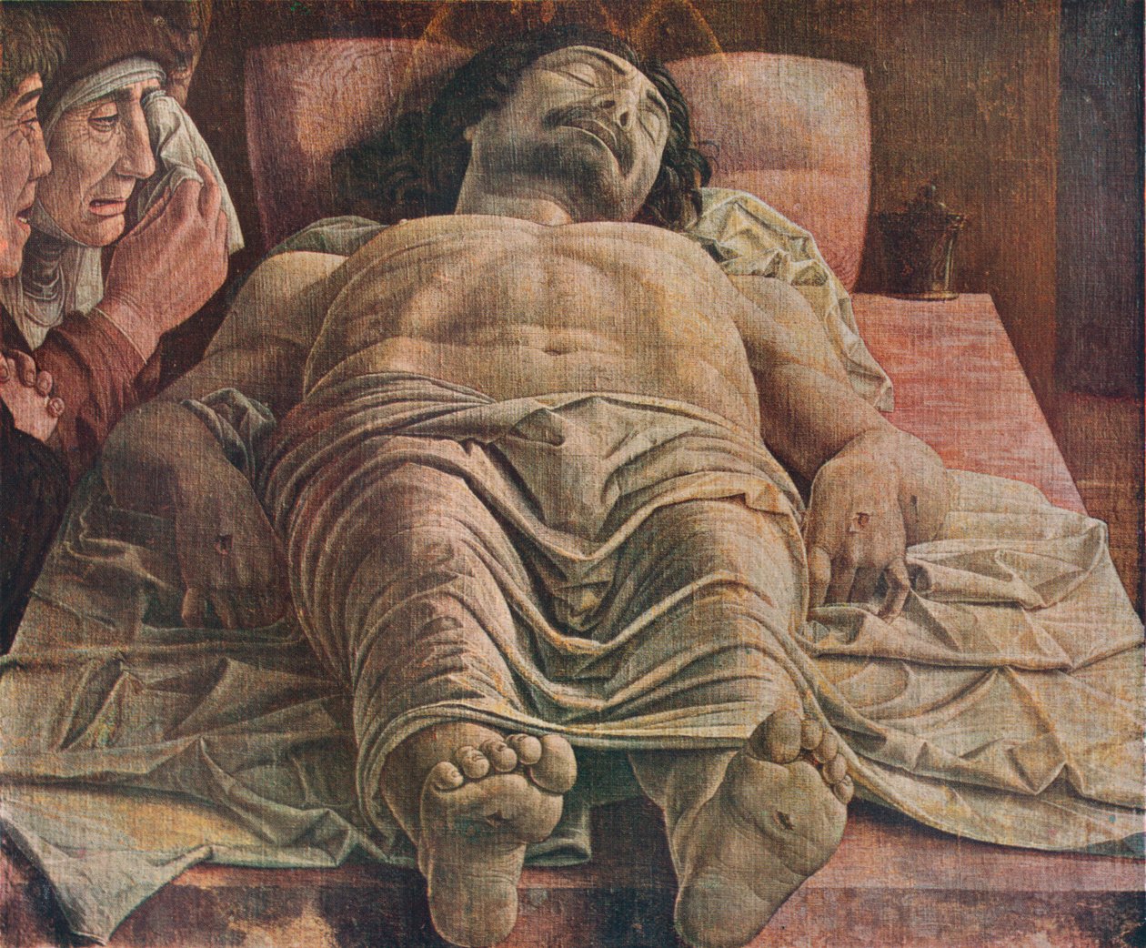 Oplakávání nad mrtvým Kristem, 1470-1474, 1930. od Andrea Mantegna