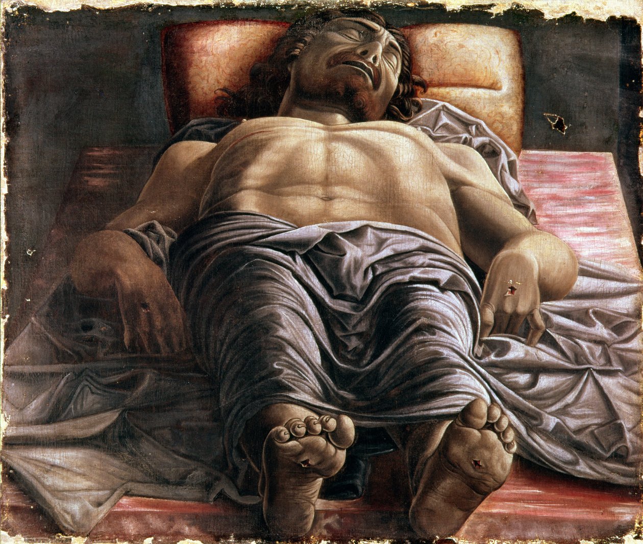 Pláč nad mrtvým Kristem od Andrea Mantegna