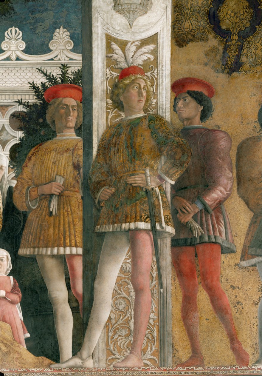 Lodovico II Gonzaga a rodina (freska) od Andrea Mantegna