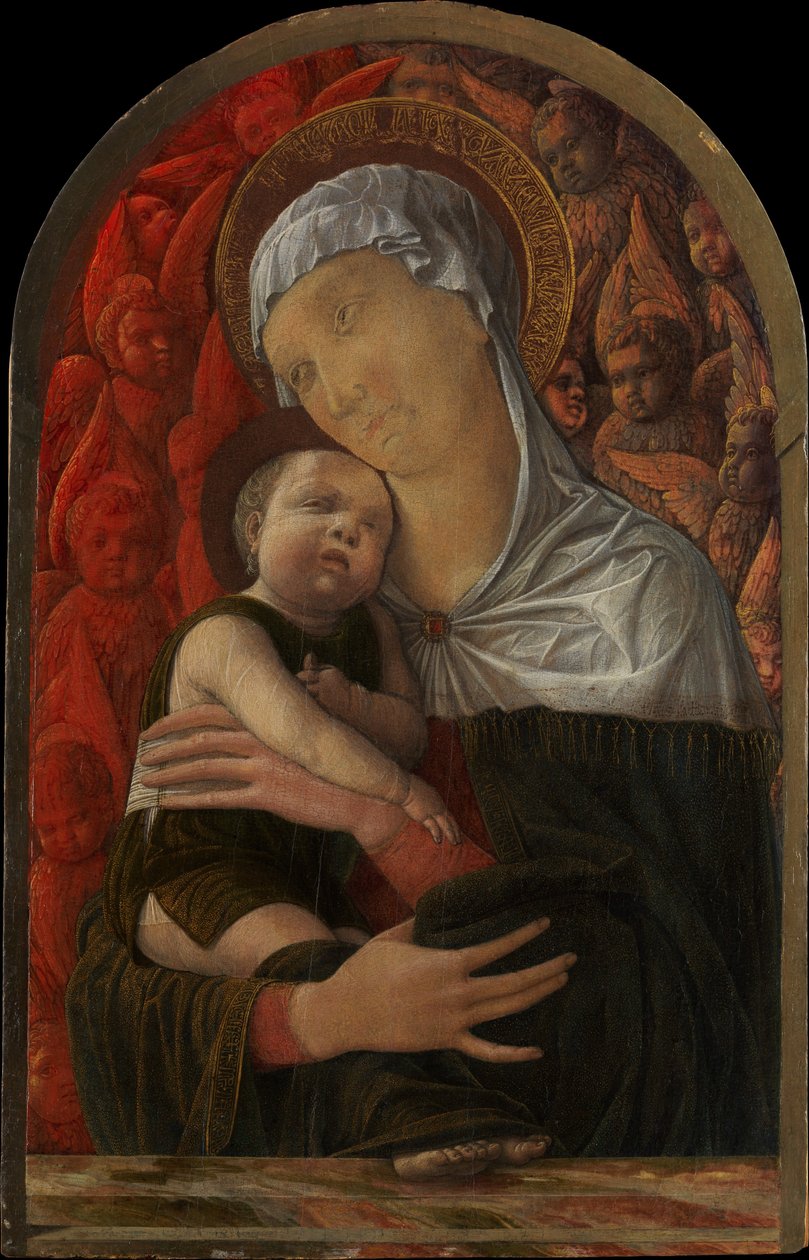 Madona s dítětem, serafíny a cherubíny od Andrea Mantegna