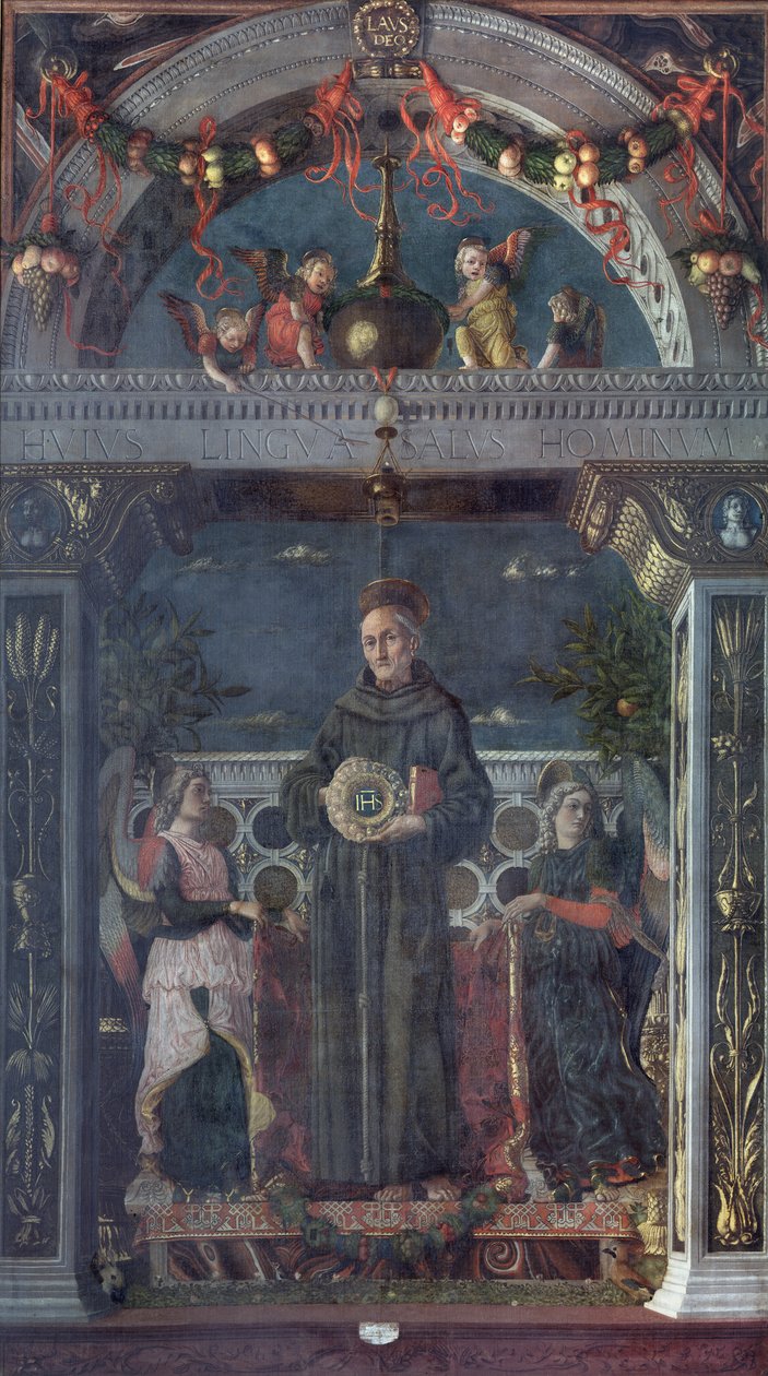 Svatý Bernardino ze Sieny s anděly od Andrea Mantegna