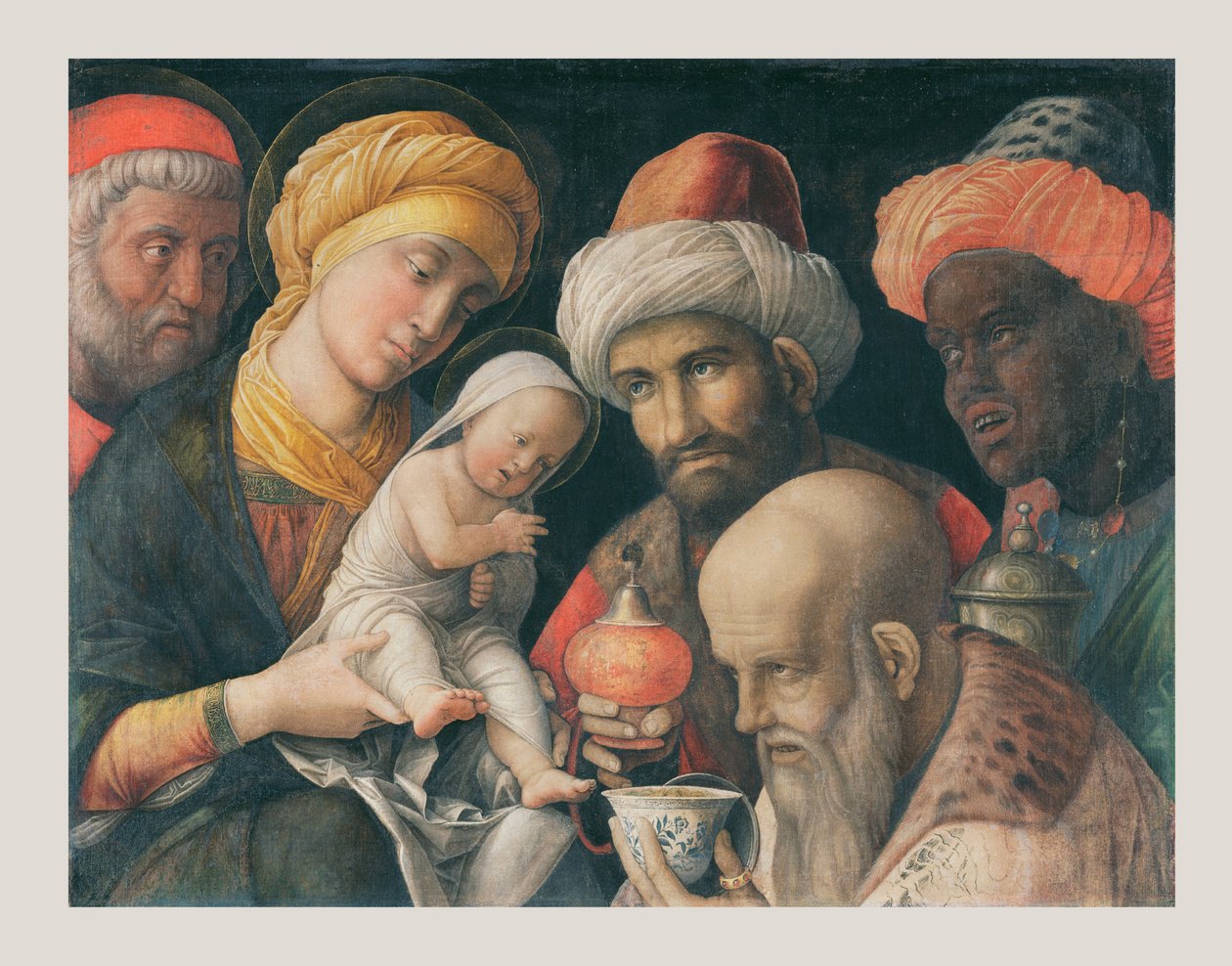 Klanění tří králů, c. 1500 od Andrea Mantegna