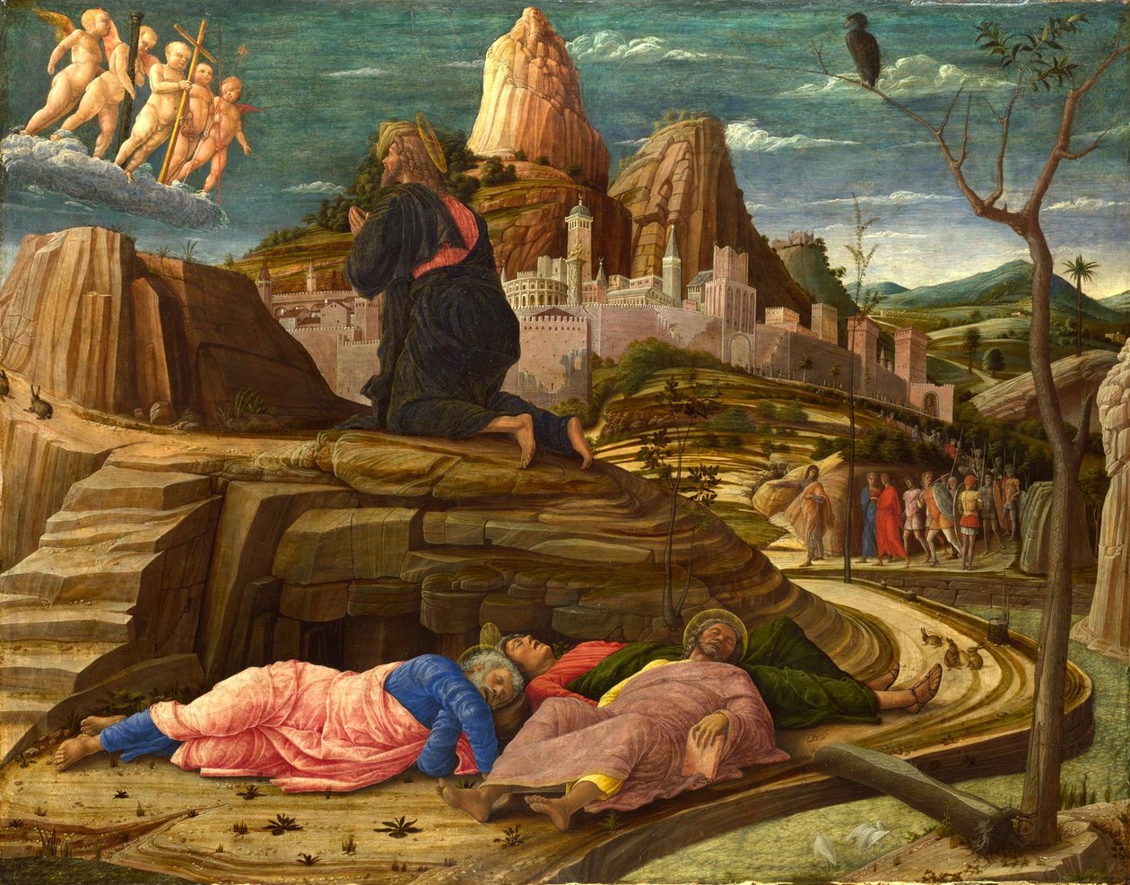 Agónie v Getsemanské zahradě od Andrea Mantegna