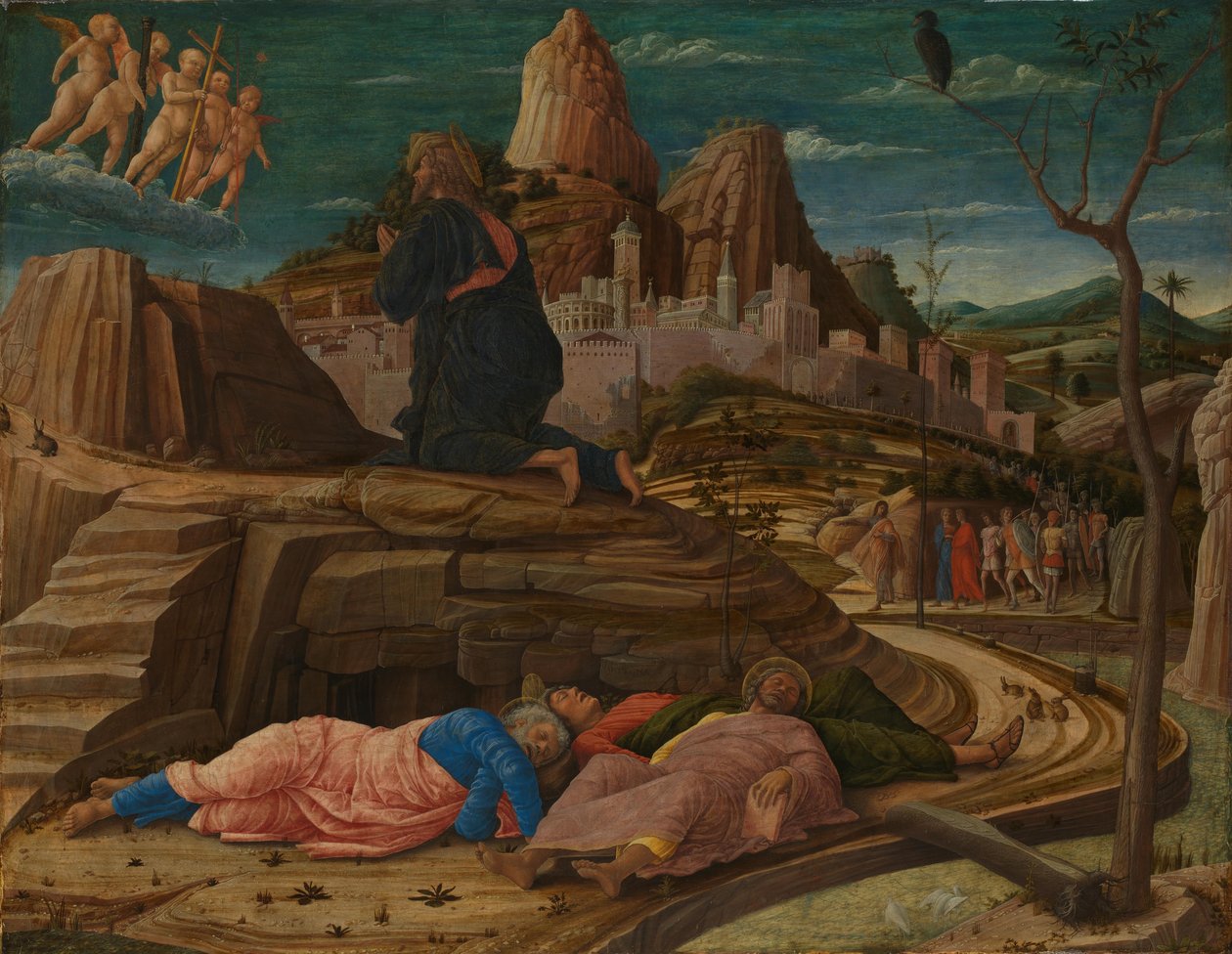 Agónie v Getsemanské zahradě od Andrea Mantegna