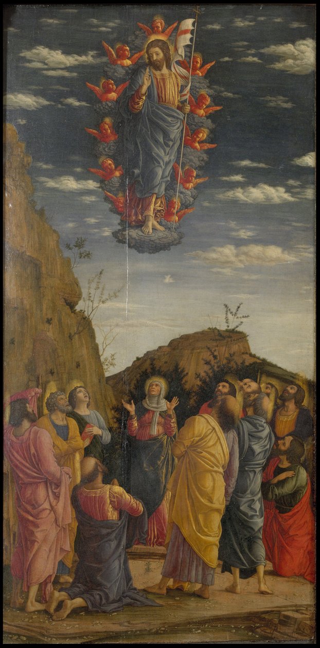 Triptych Nanebevstoupení Uffizi Uffizi Tryptich, levý panel, ca 1463-1464 od Andrea Mantegna