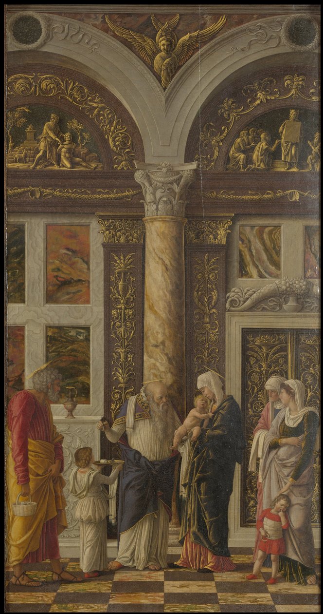 Obřízkový Triptych Uffizi Uffizi Tryptich, pravý panel, ca 1463-1464 od Andrea Mantegna