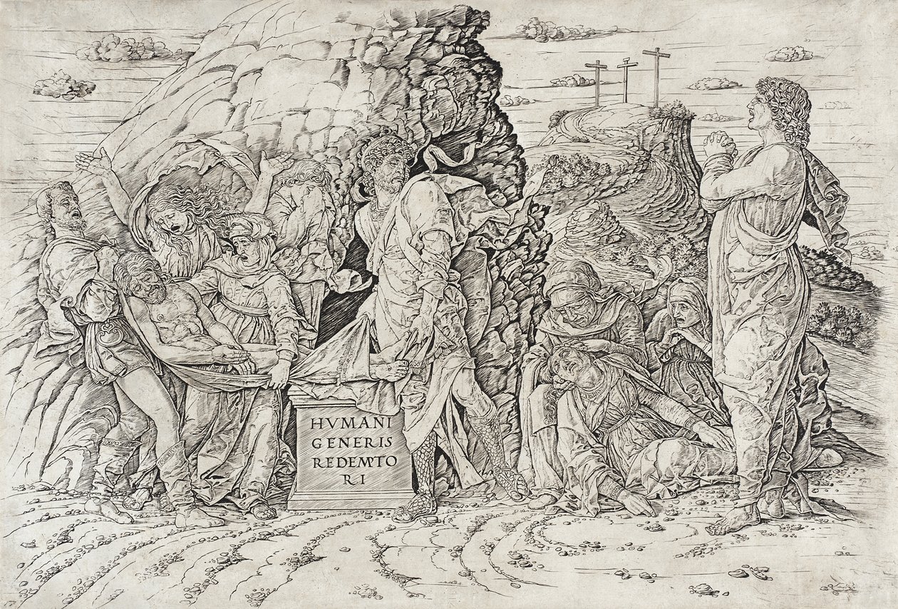 Uložení do hrobu od Andrea Mantegna