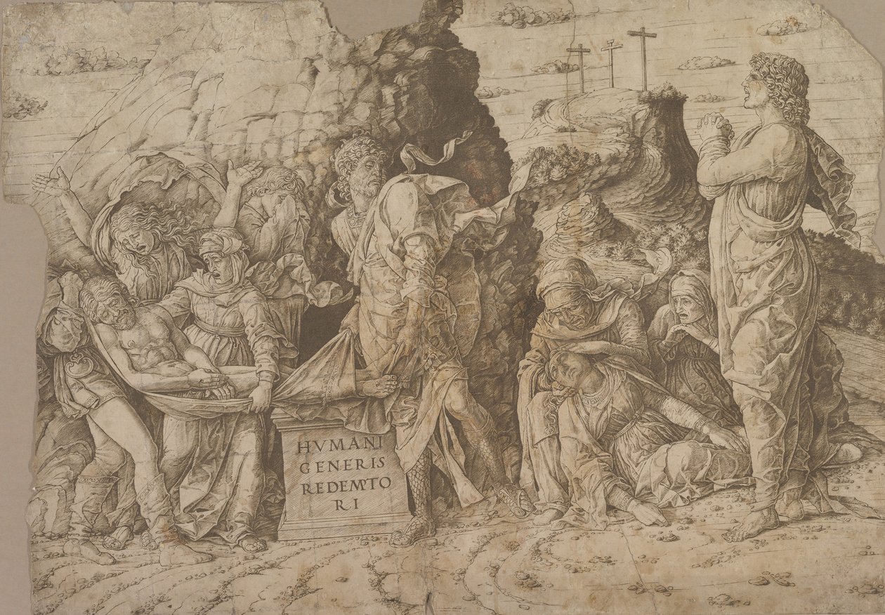 Pohřeb Krista, ca. 1465-75. od Andrea Mantegna