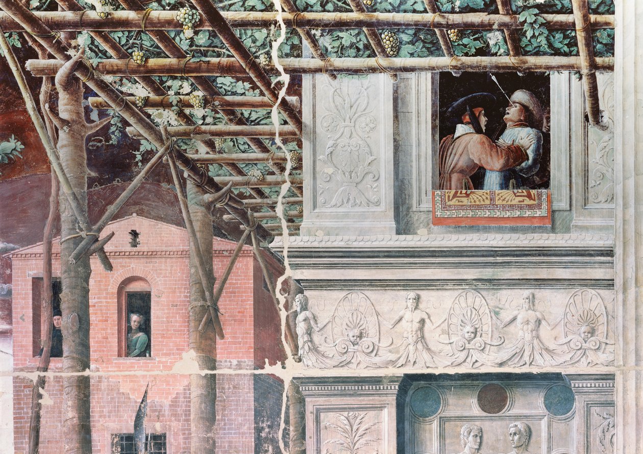 Umučení sv. Kryštofa, kolem 1450-56 (freska) od Andrea Mantegna