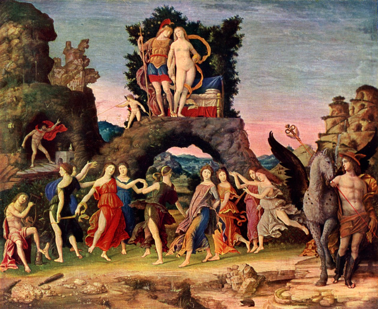 Parnas: Mars a Venuše, 1497, 1929 od Andrea Mantegna