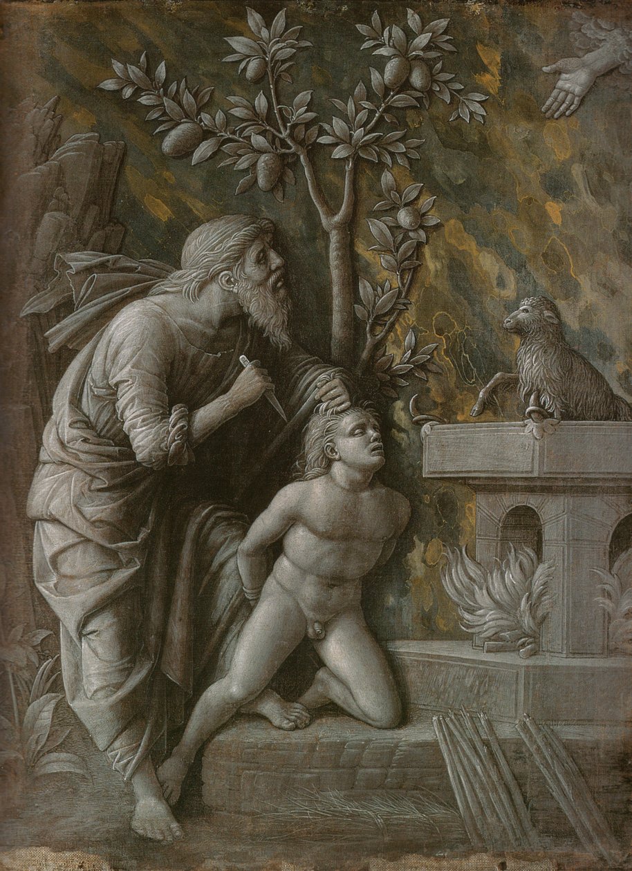 Obětování Izáka, cca 1490-1495 od Andrea Mantegna