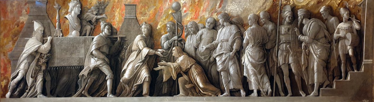 Zavedení kultu Kybelé v Římě od Andrea Mantegna