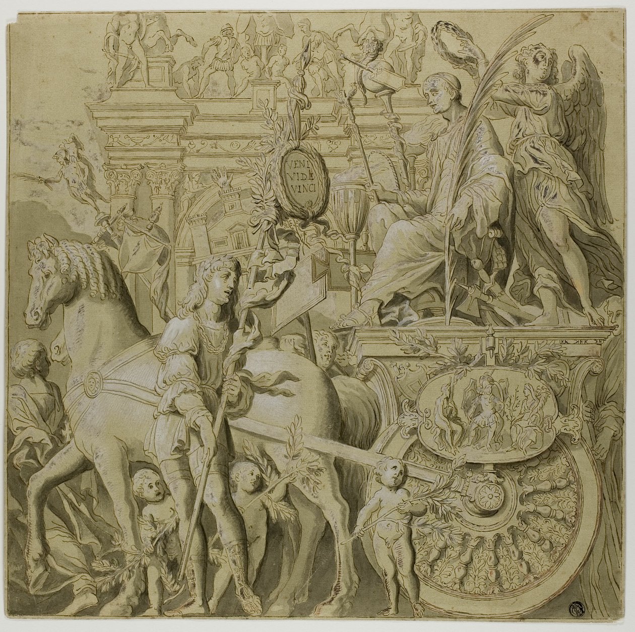 Triumfy Julia Caesara: Plátno č. IX od Andrea Mantegna