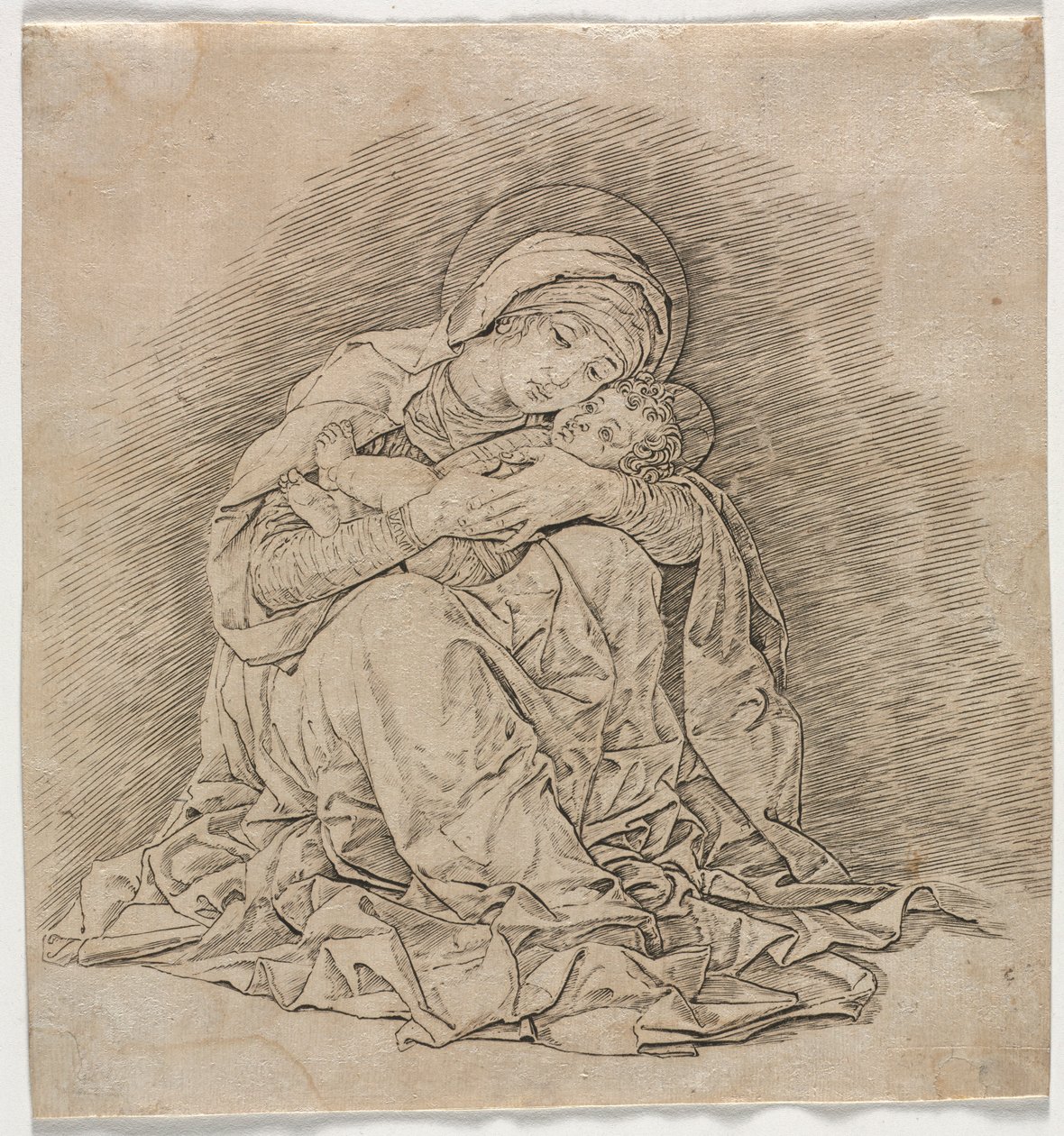 Panna a dítě, 1485-1491. od Andrea Mantegna
