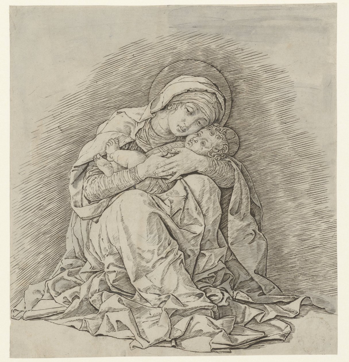 Sedící Marie s dítětem od Andrea Mantegna