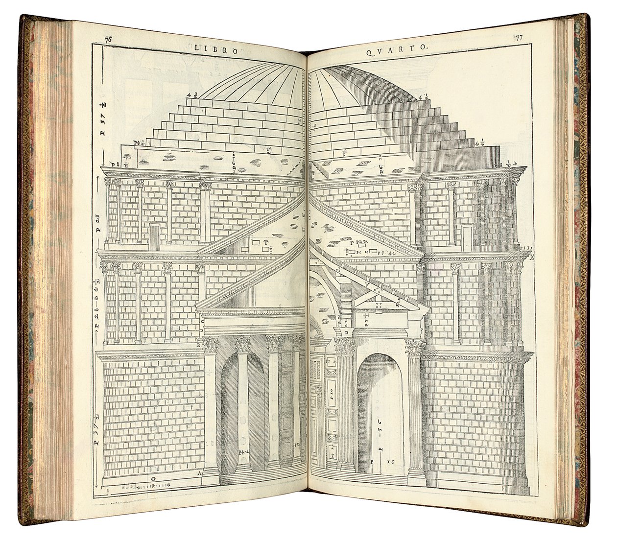 Dva pohledy na Pantheon, 1570 od Andrea Palladio