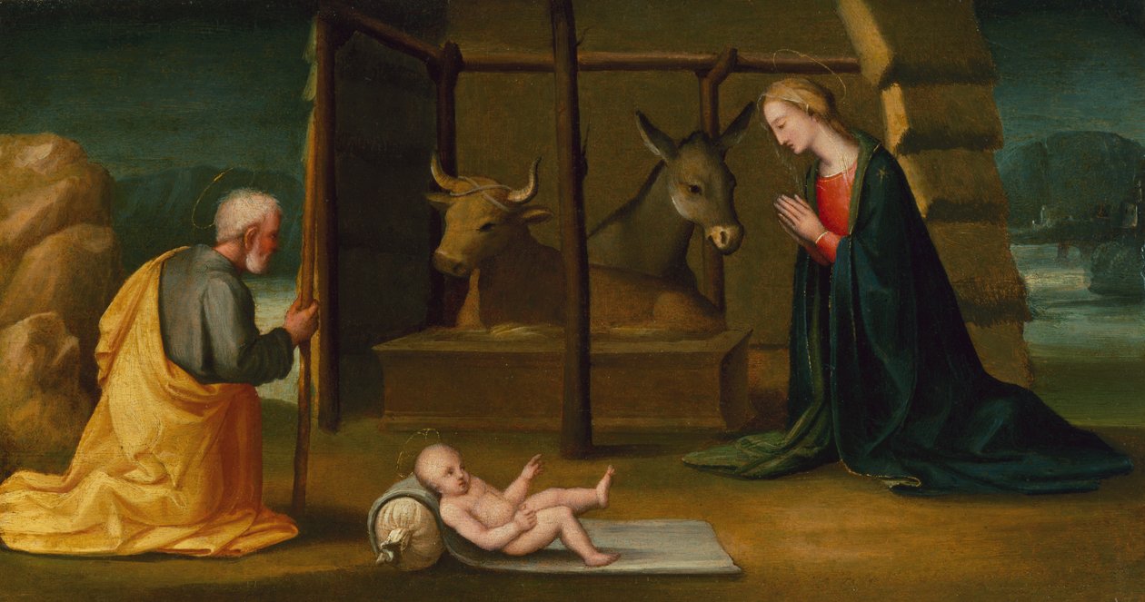 The Nativity, cca 1500 (olej na panelu) od Andrea Piccinelli