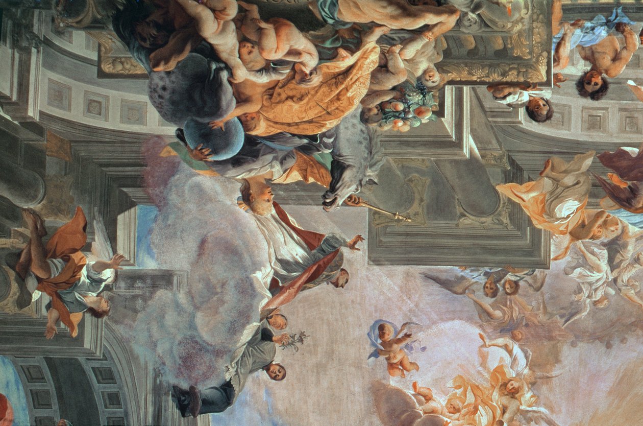 Vstup svatého Ignáce do ráje, asi 1707 (detail 101901) od Andrea Pozzo