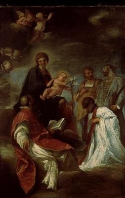 Skica k fresce Collegio Romano od Andrea Sacchi