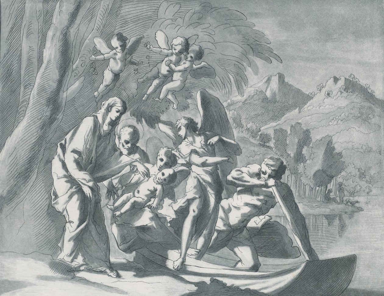 Zbytek o útěku do Egypta, 1740-71. od Andrea Scacciati