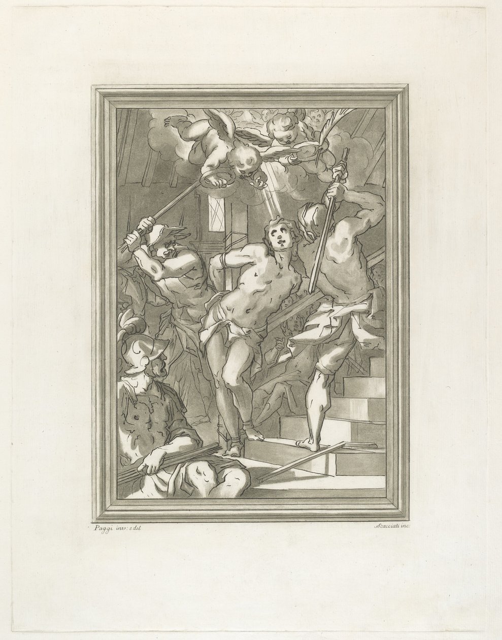 Bičování svatého od Andrea Scacciati after Giovanni Battista Paggi
