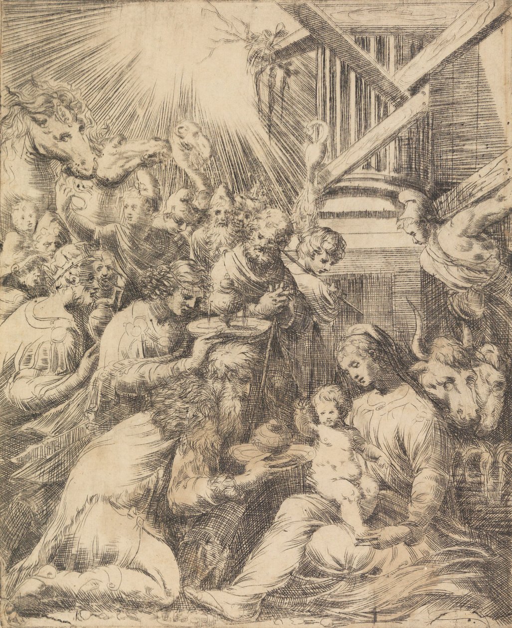 Klanění tří králů, ca. 1553-60. od Andrea Schiavone