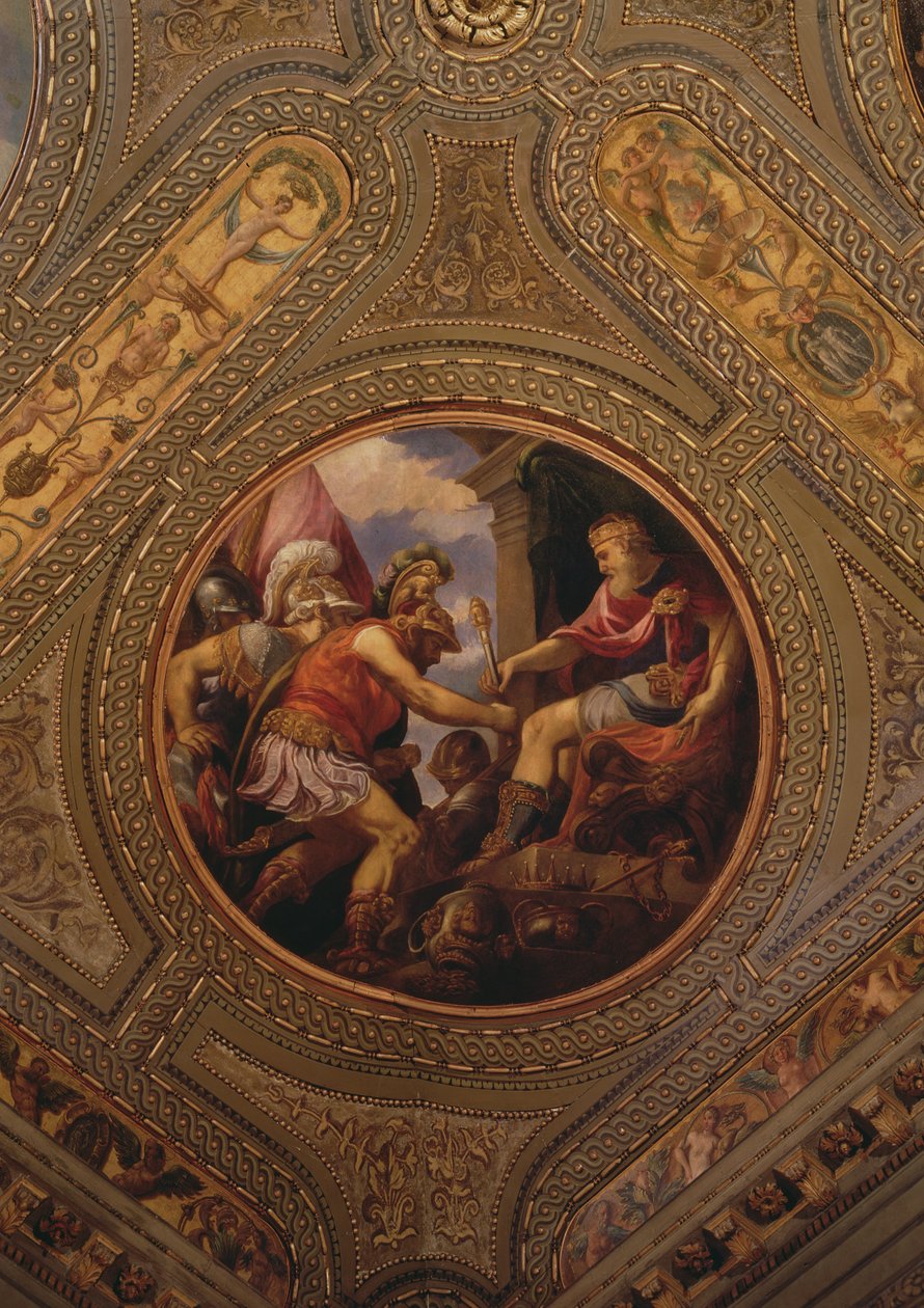 Alegorie císařství, ze stropu knihovny, 1556 od Andrea Schiavone