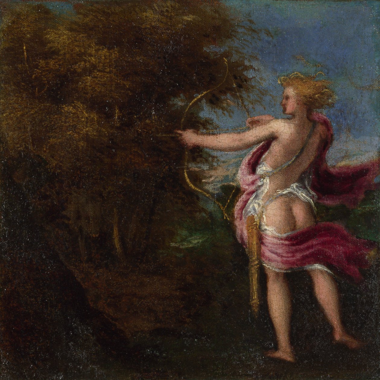 Arcas Hunting, c. 1550 od Andrea Schiavone