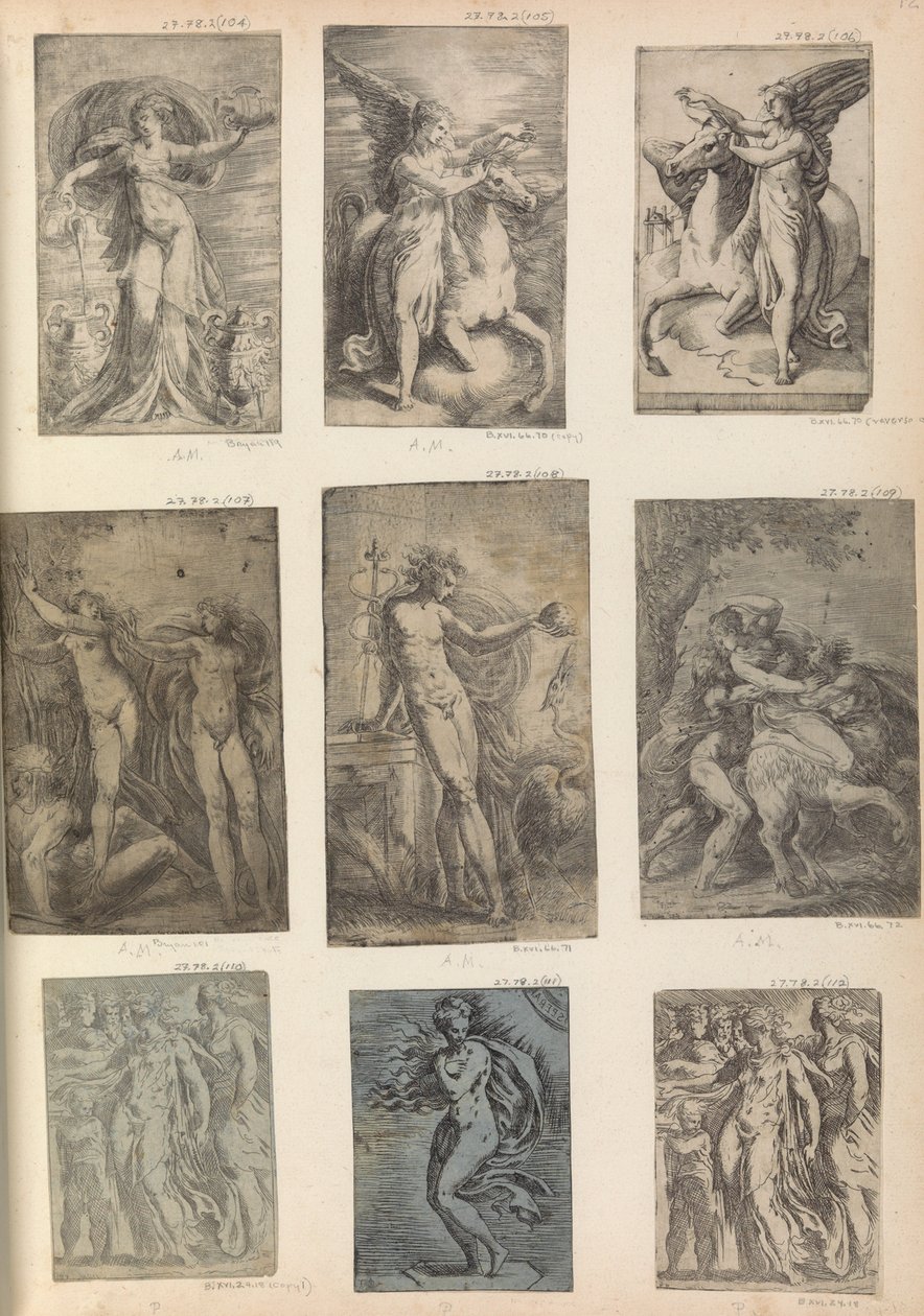 Hercules, Nessus unesl Deianiru, ca. 1540 od Andrea Schiavone