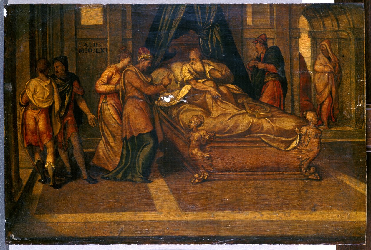 Scény z příběhu Davida, 1561 (tempera na borovici) od Andrea Schiavone