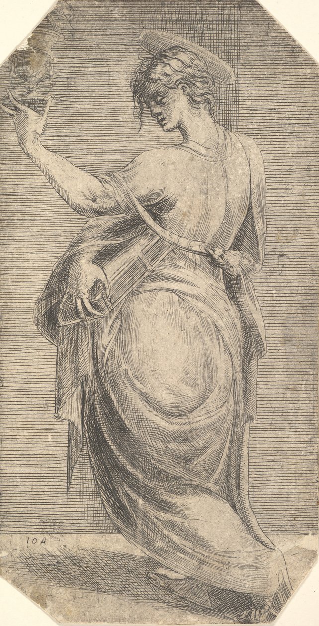 Svatý Jan z profilu směrem doleva, od „Kristus a apoštolové“, ca. 1548-50. od Andrea Schiavone