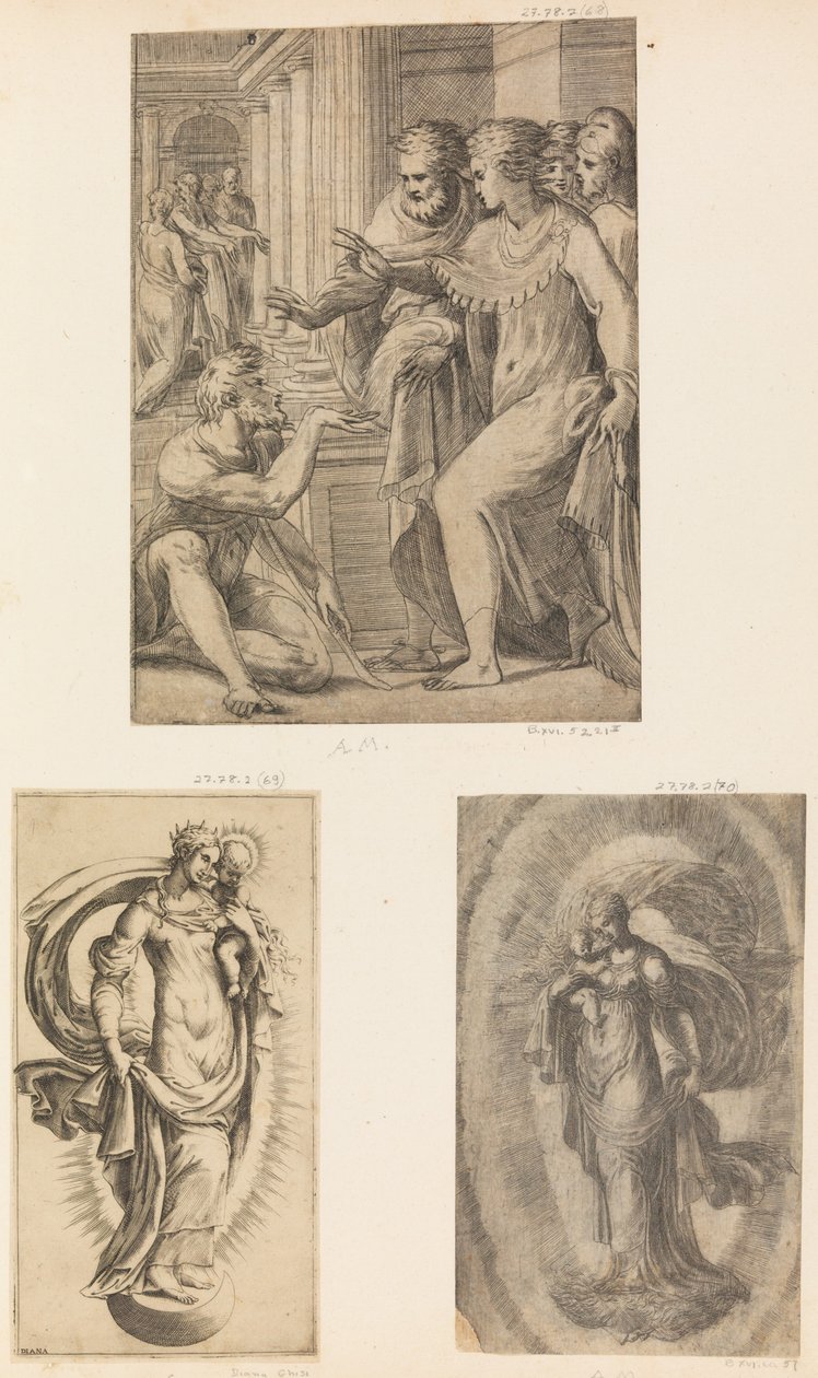 Svatý Petr a sv. Jan Léčí chromého muže, pannu a dítě, ca. 1543-60. od Andrea Schiavone