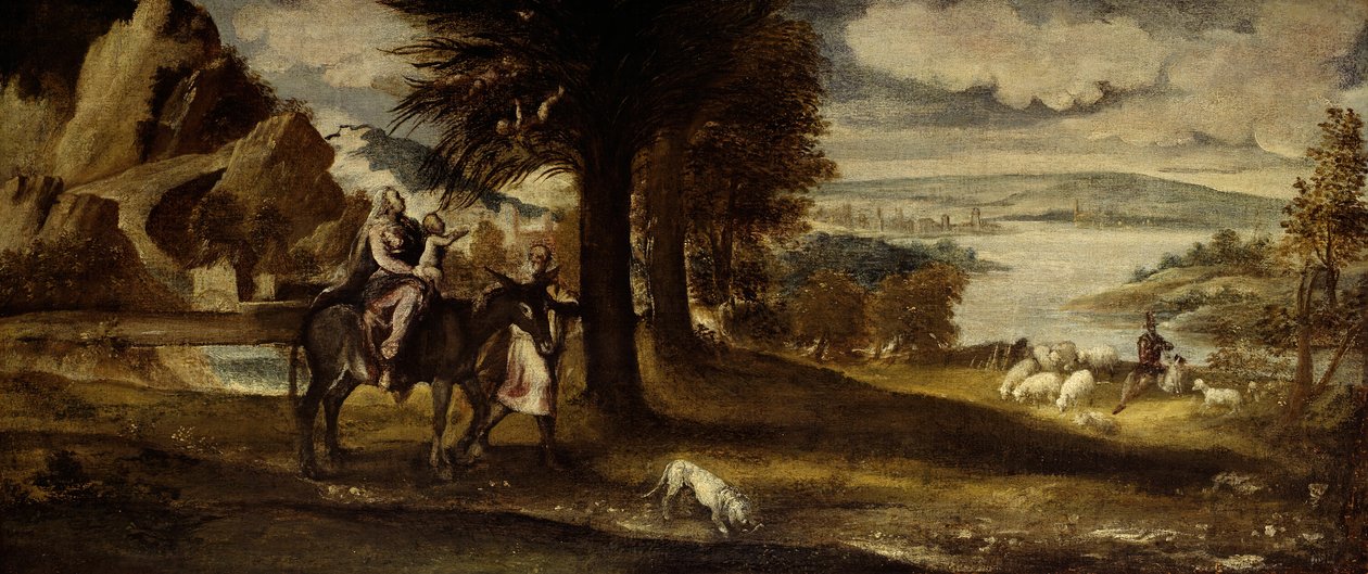 Útěk do Egypta, 154050. od Andrea Schiavone