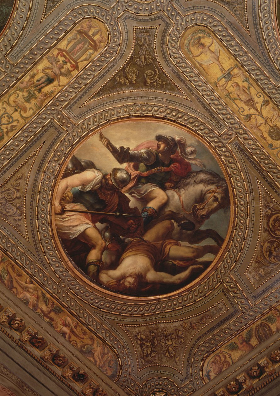 Síla zbraní, ze stropu knihovny, 1556 od Andrea Schiavone