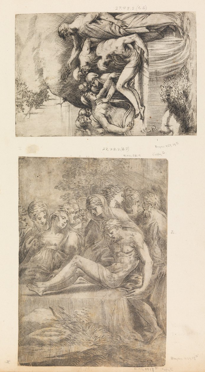 Oplakávání nad mrtvým Kristem, ca. 1545-50. od Andrea Schiavone