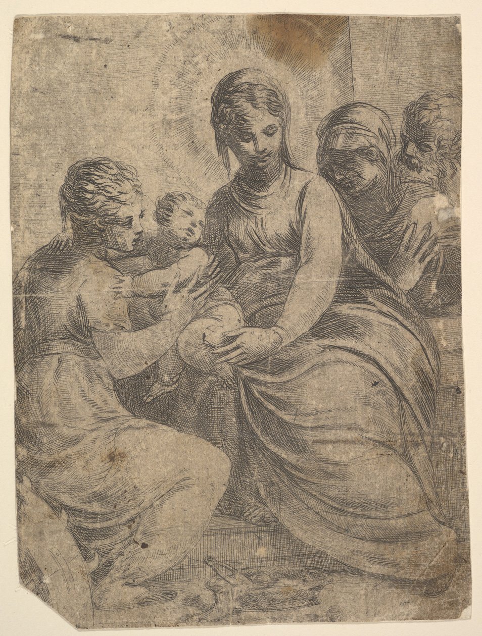 Panna a dítě v doprovodu svatých, ca. 1550. od Andrea Schiavone