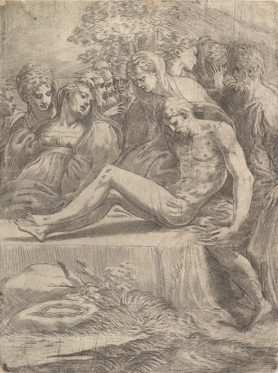 Nářek nad mrtvým Kristem, ca. 1545-50. od Andrea Schiavone