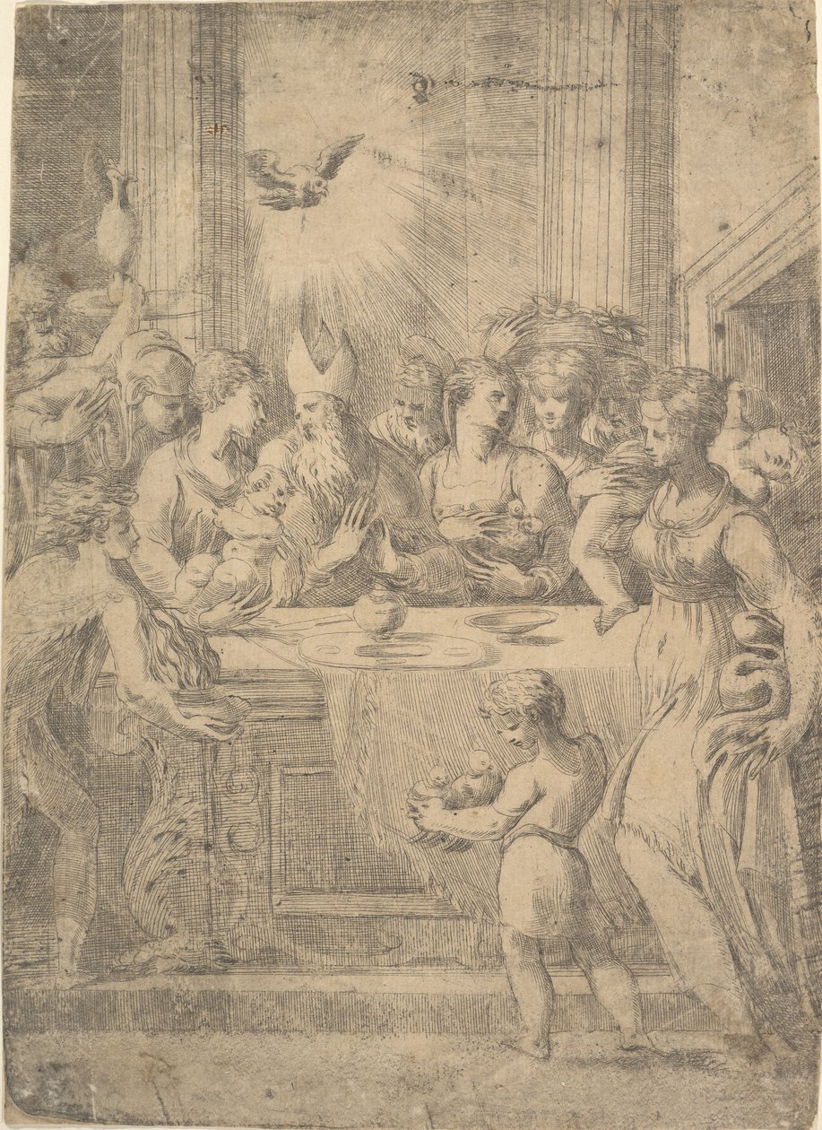 Prezentace Krista v chrámu, ca. 1543-46. od Andrea Schiavone