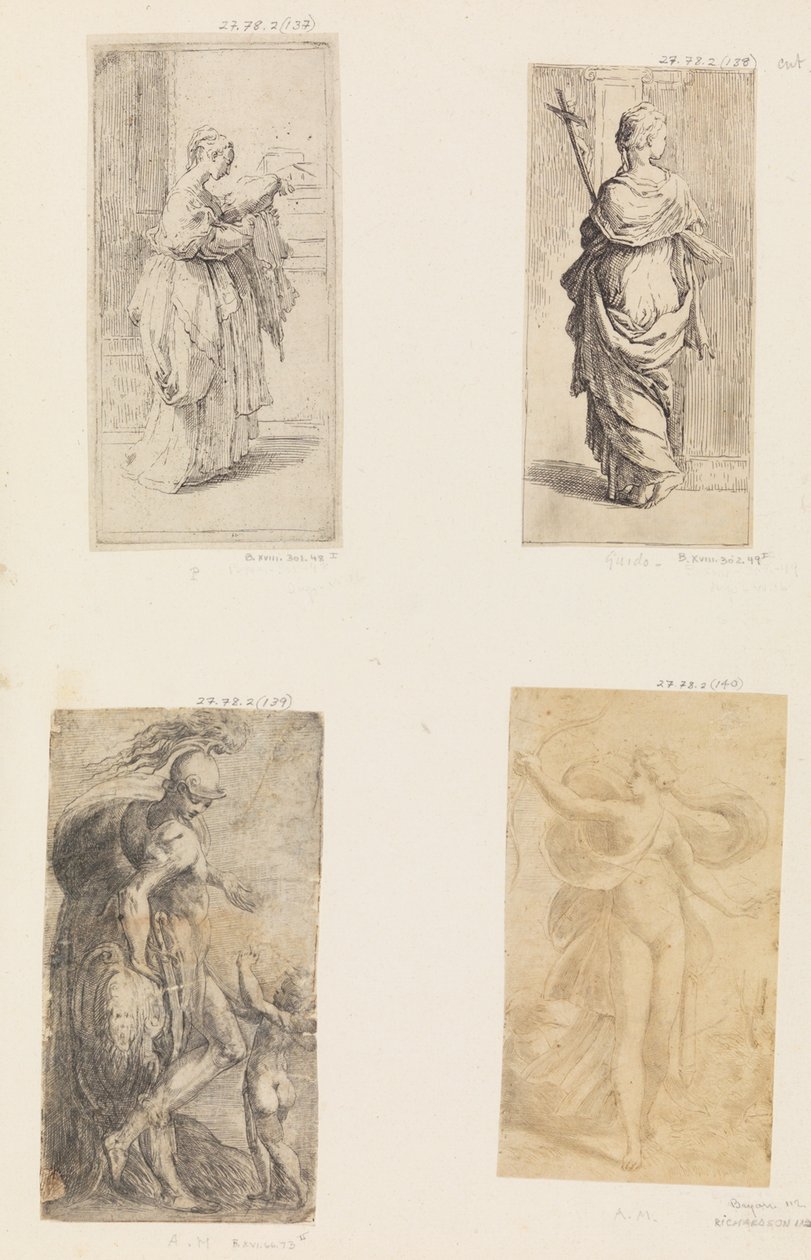 Dvě ženy, Mars a Cupid, Diana, ca. 1536-38. od Andrea Schiavone