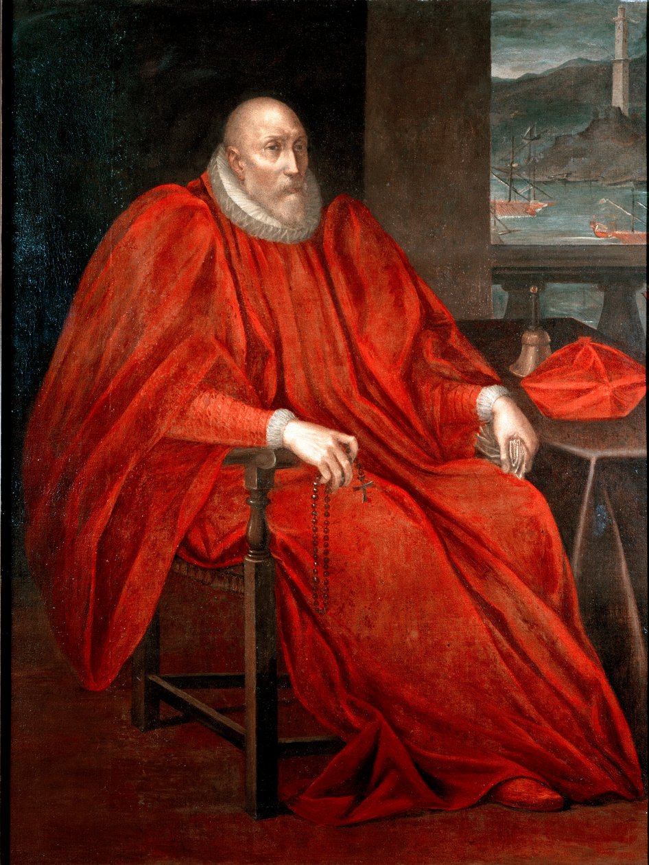 Portrét Simone Spinola (1522-1569, Doge of Genes mezi 1567 a 1569) Obraz Andrea Semino (1526-1594) 1568-1569 Sun. 128x170 cm Soukromá sbírka od Andrea Semino