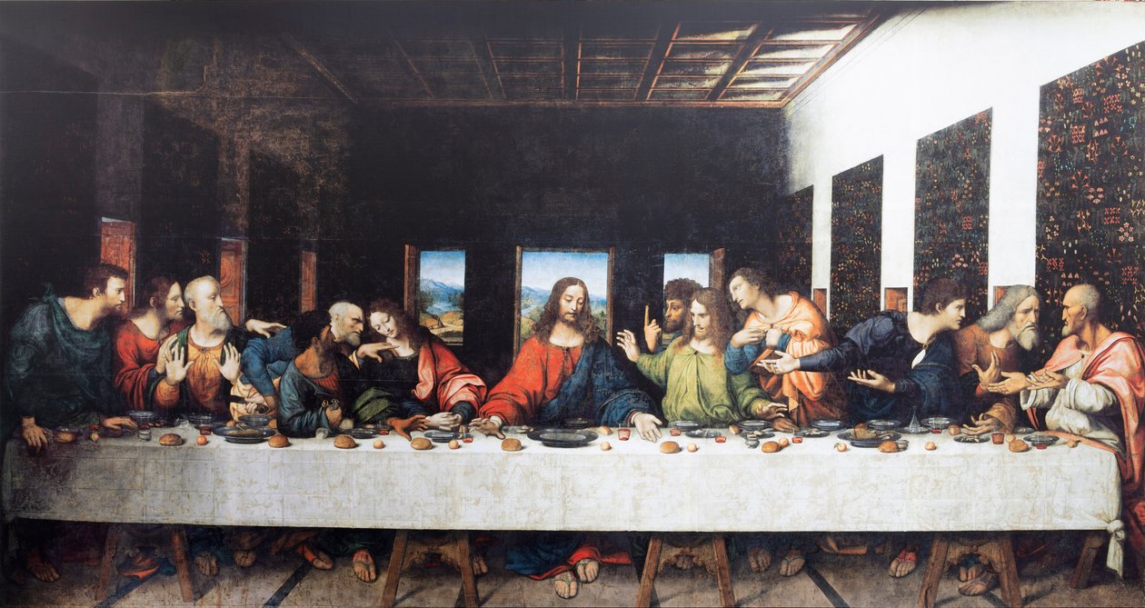 Opatství (Tongerlo Abbey). Malba. Poslední večeře. 1506-1507 (malba) od Andrea Solario