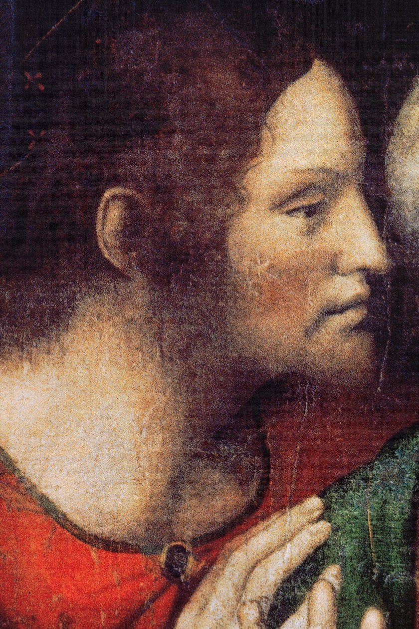 Opatství (Tongerlo Abbey). Malba. Poslední večeře. 1506-1507. Detail (malba) od Andrea Solario