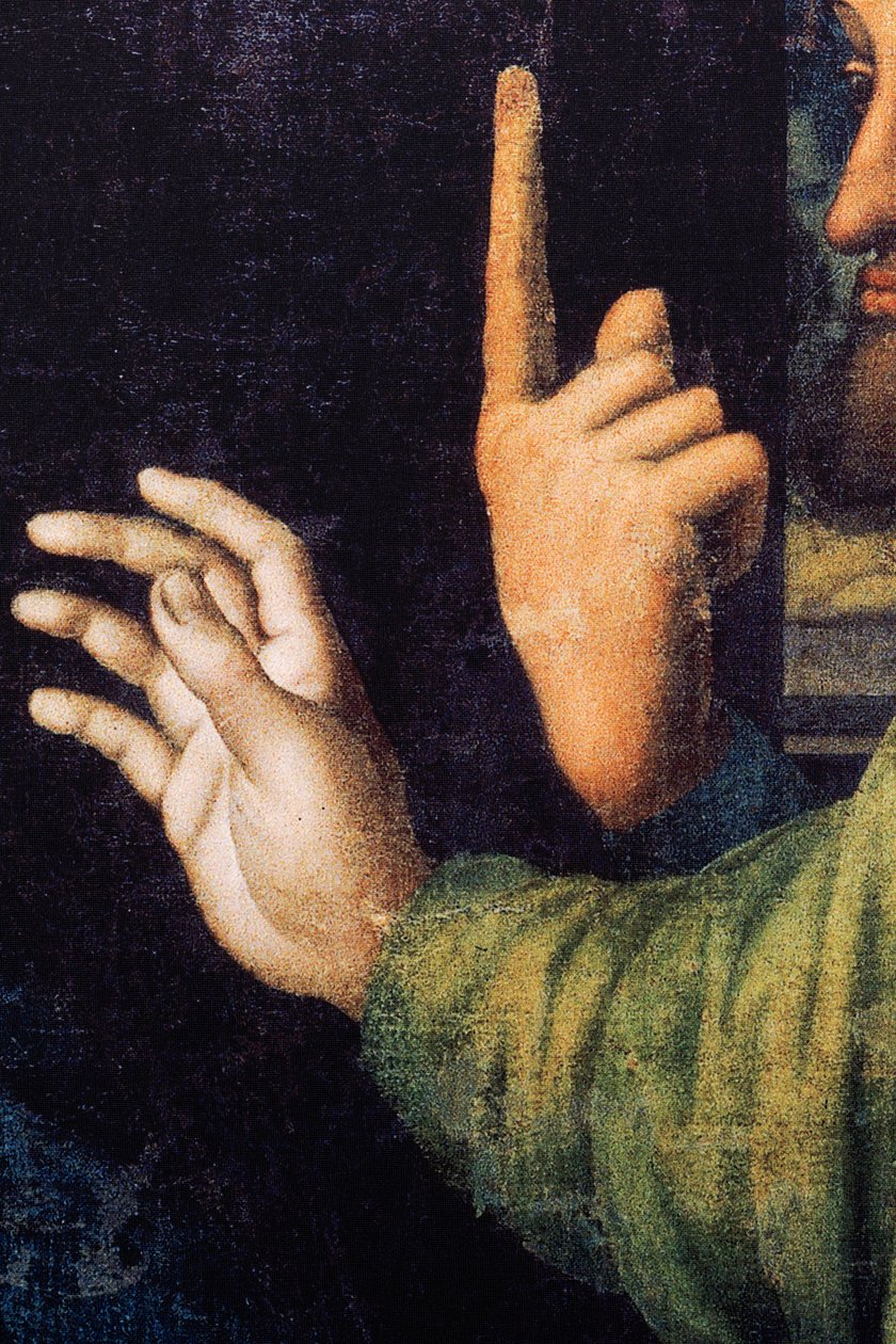 Opatství (Tongerlo Abbey). Malba. Poslední večeře. 1506-1507. Detail (malba) od Andrea Solario