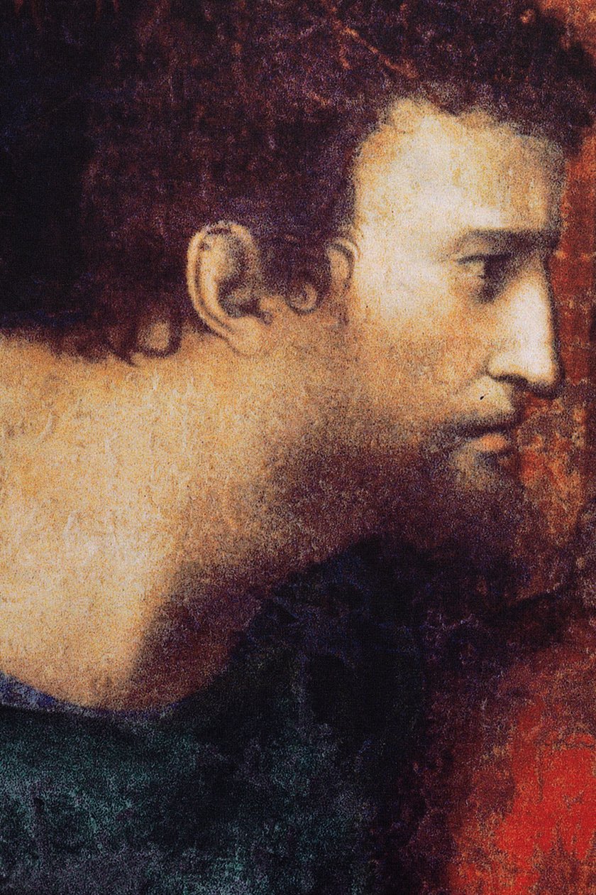 Opatství (Tongerlo Abbey). Malba. Poslední večeře. 1506-1507. Detail (malba) od Andrea Solario